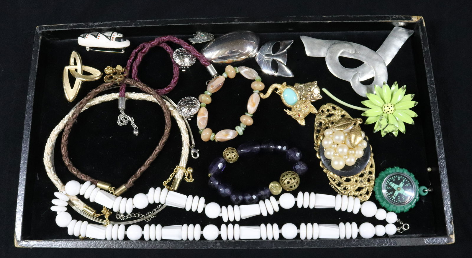 COSTUME JEWELRY TRAY LOT (1 of 3)