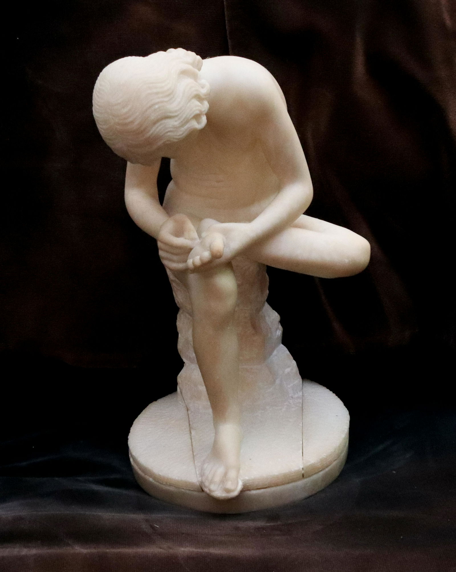 EARLY 20TH CENT., SPINARIO ALABASTER SCULPTURE (1 of 3)