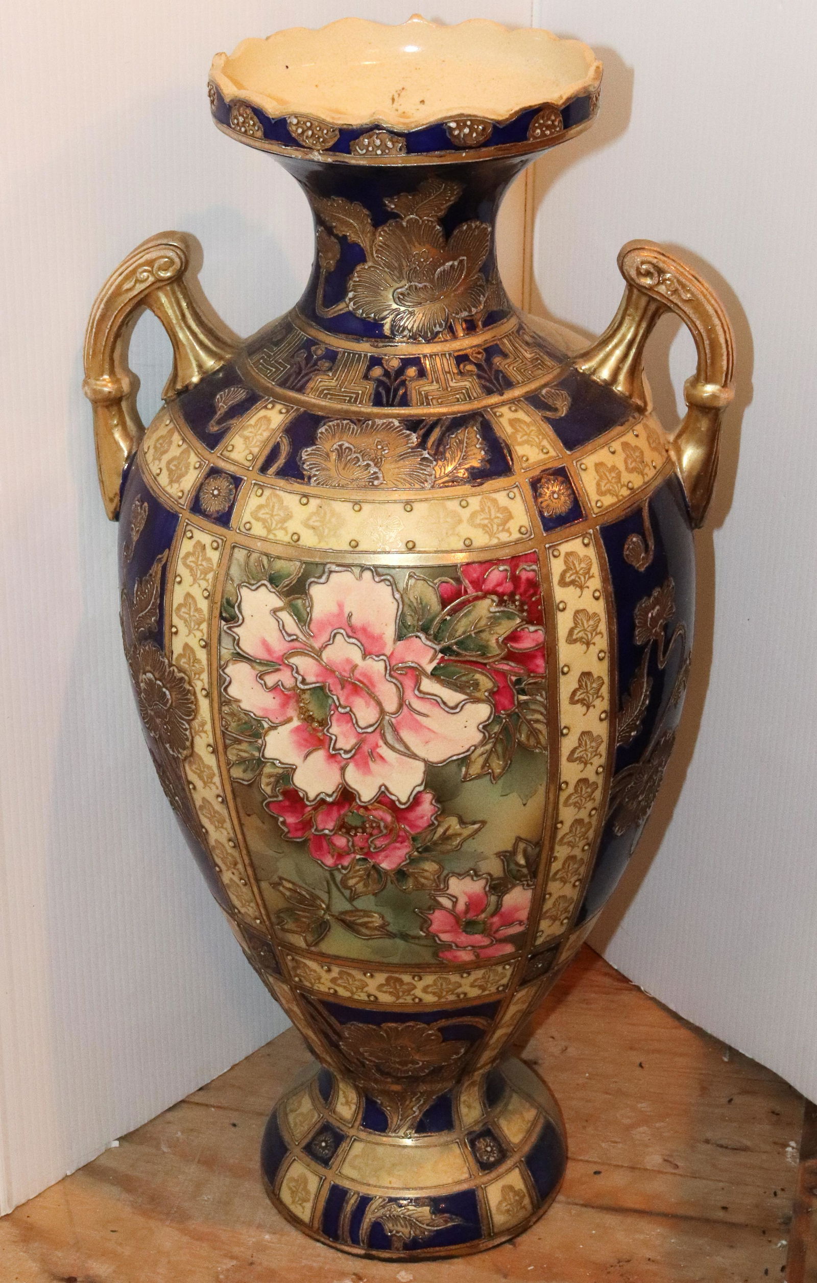 LARGE ANTIQUE FLOOR VASE (1 of 2)