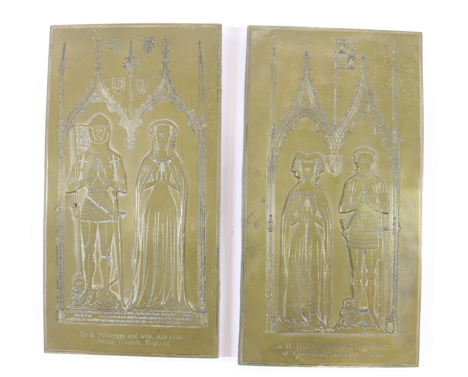 PAIR ENGLISH BRASS PLAQUES (1 of 4)