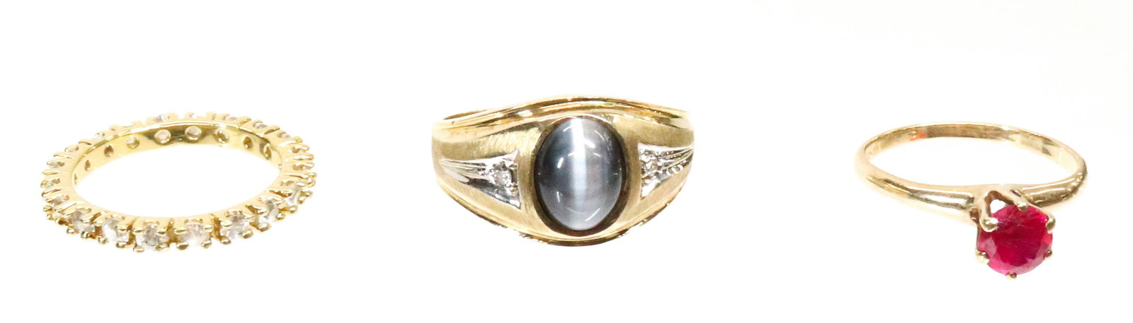 10K/14K (3) RINGS STAR SAPPHIRE (1 of 3)