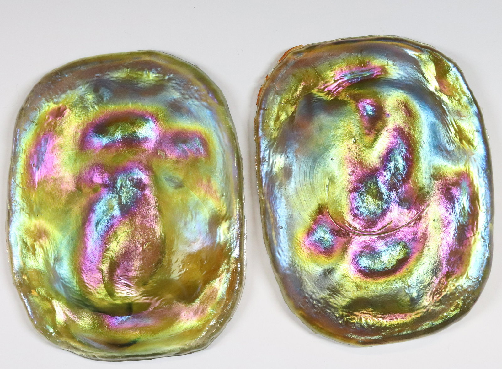 PAIR TIFFANY TURTLE BACK TILES (1 of 3)