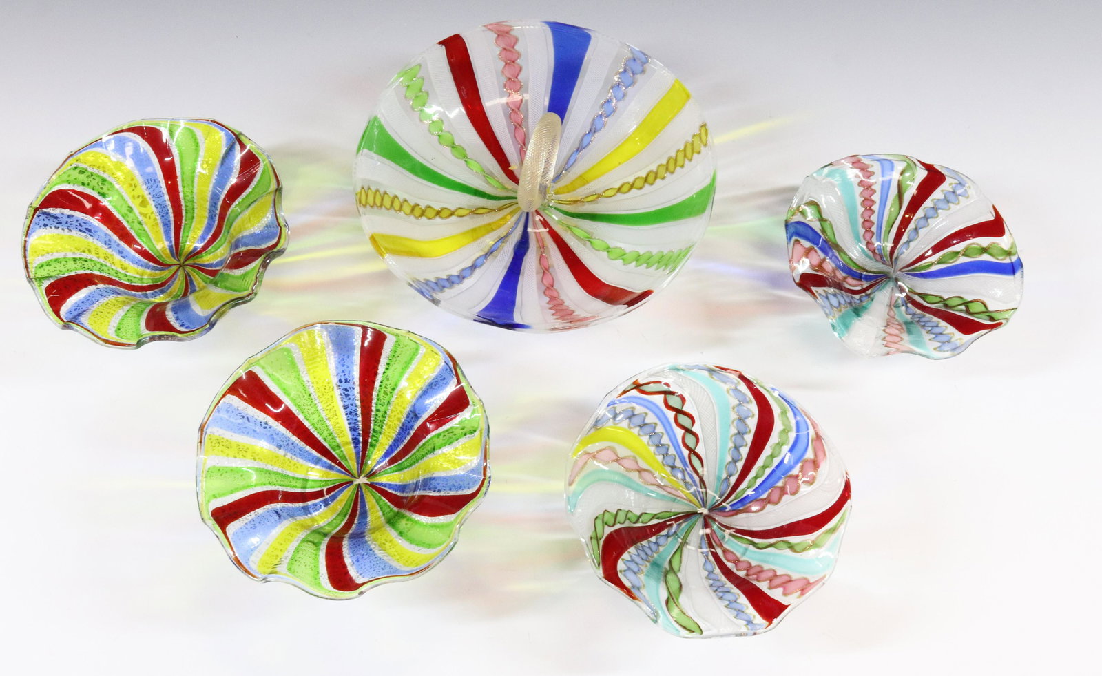 VINTAGE MURANO LATTICINO GLASS LOT (1 of 5)