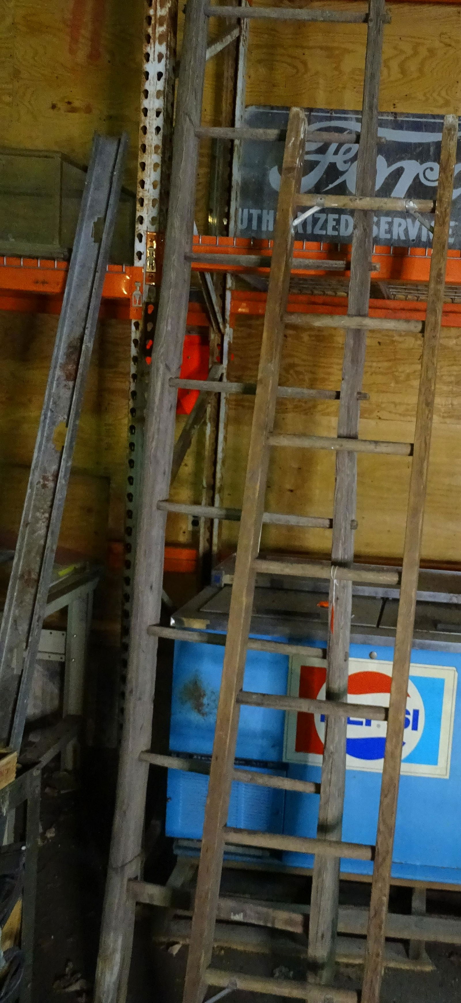 (2) VINTAGE WOODEN LADDERS (1 of 3)