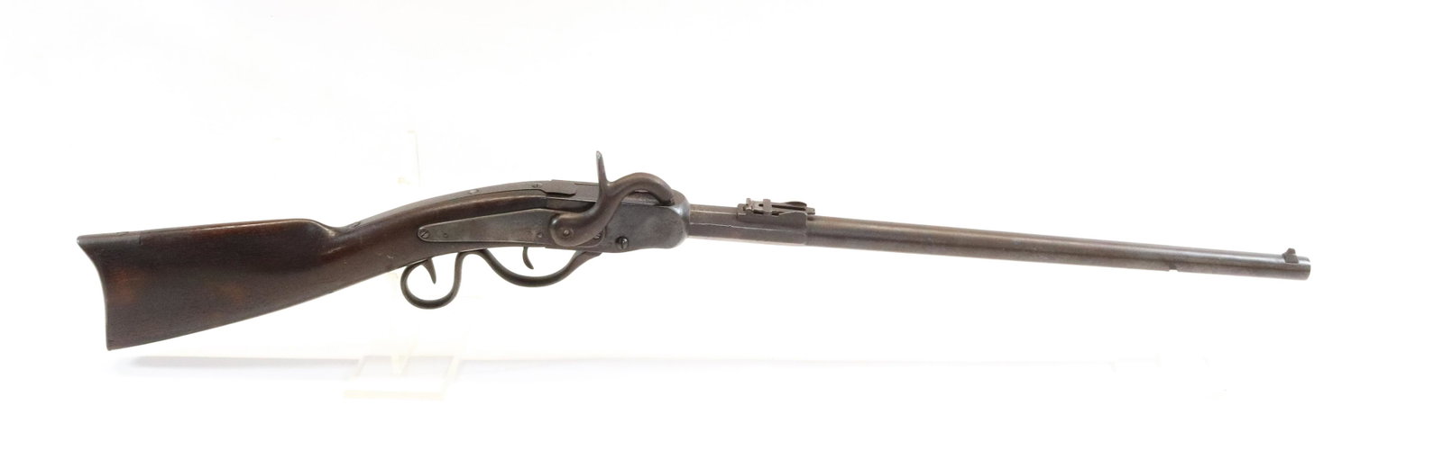 GWYN AND CAMPBELL CIVIL WAR CARBINE: .60 CAL, SERIAL# 37XX ON BARREL, FRAME MARKED; UNION RIFLE - LOCK MARKED; GWYN CAMPBELL, PATENT 1862 HAMILTON, OH - 37" L