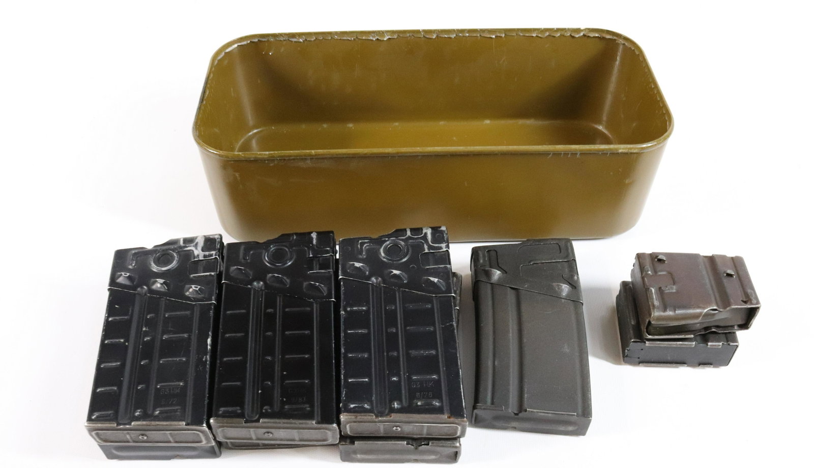 LOT OF HKG3 CLIPS: NINE CLIPS. ALSO, WORKS IN CETMI RIFLES. (308 CALIBER POSSIBLY)