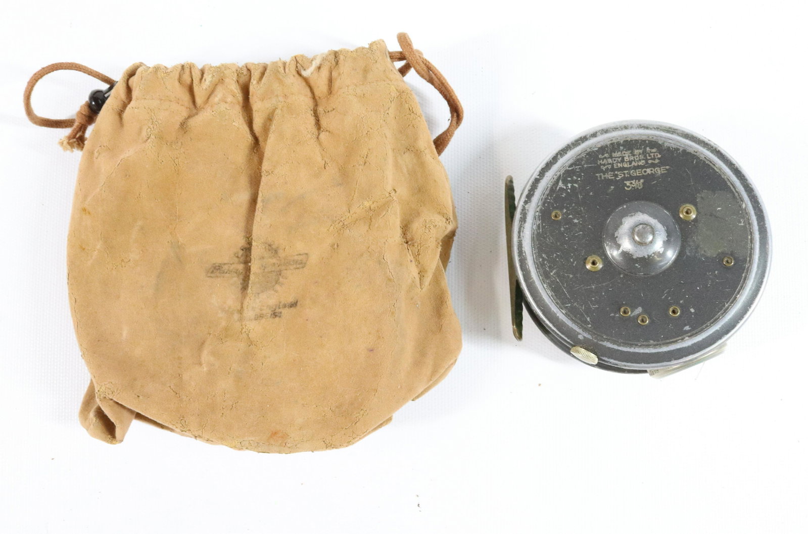 HARDY BROS. ENGLAND FLY REEL: HARDY "THE ST. GEORGE" 3 3/8" - IN BAG