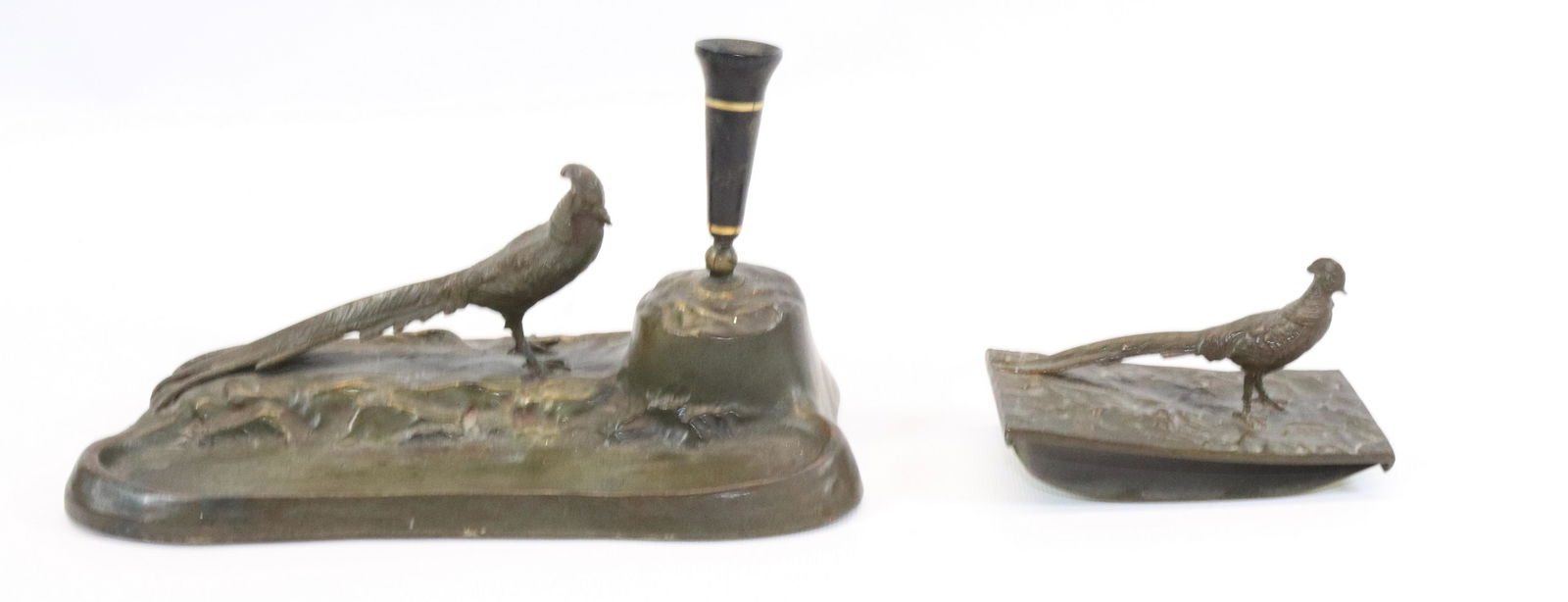 (2) PIECE BRONZE DESK SET (1 of 3)