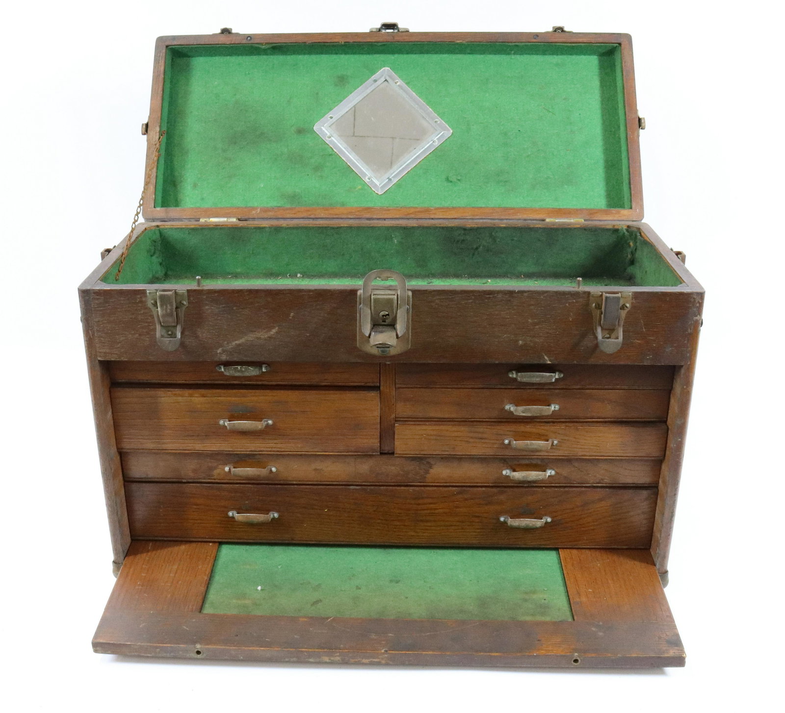 ANTIQUE OAK MACHINIST'S CHEST (1 of 2)