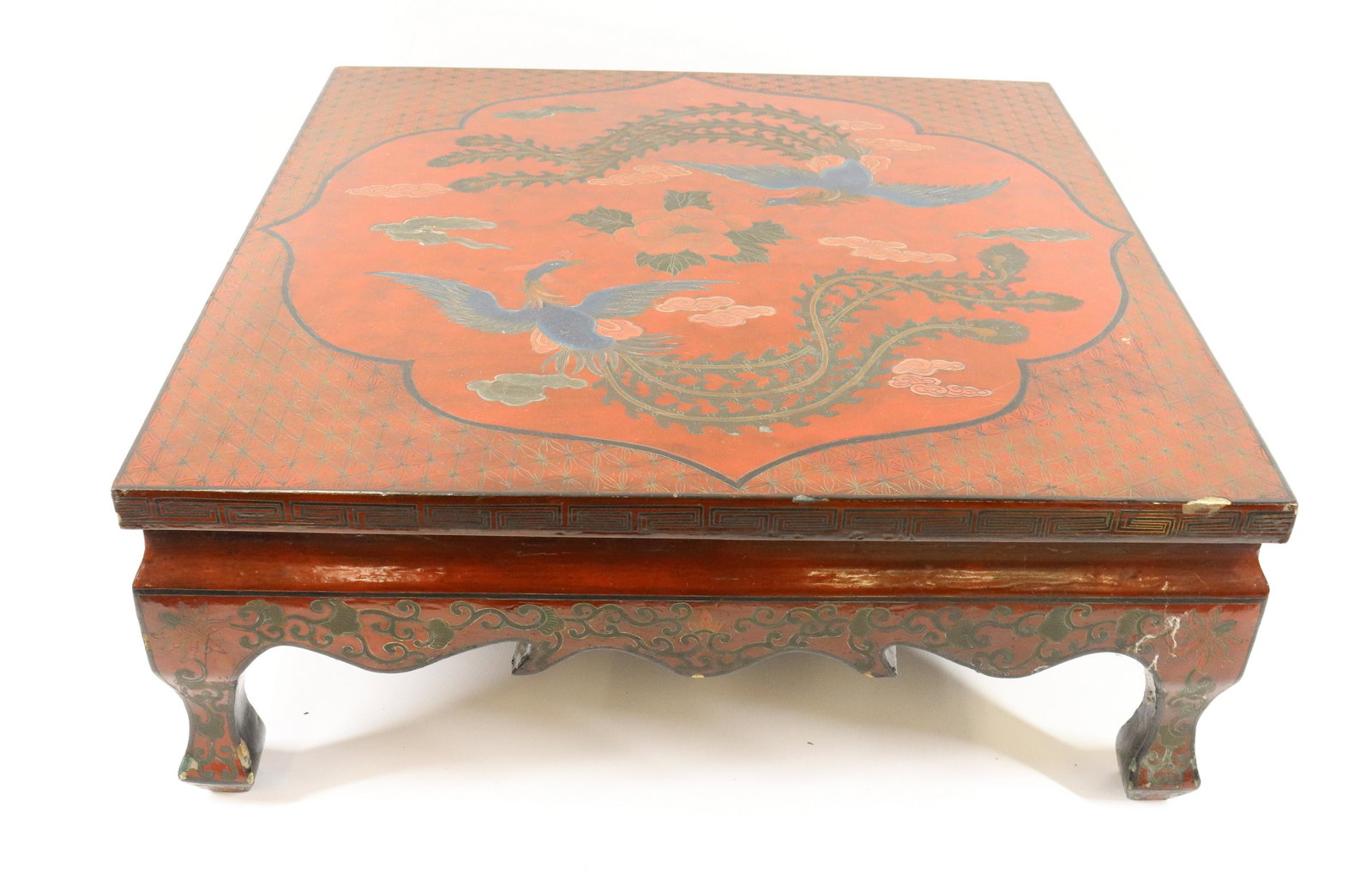 CHINOISERIE RED LACQUER LOW TABLE (1 of 5)