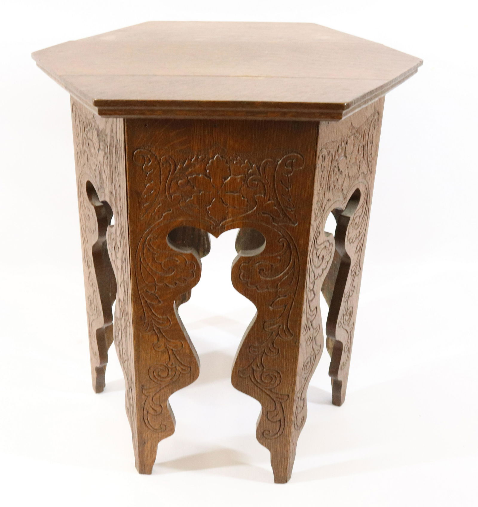 MOROCCAN OAK SIDE TABLE (1 of 5)