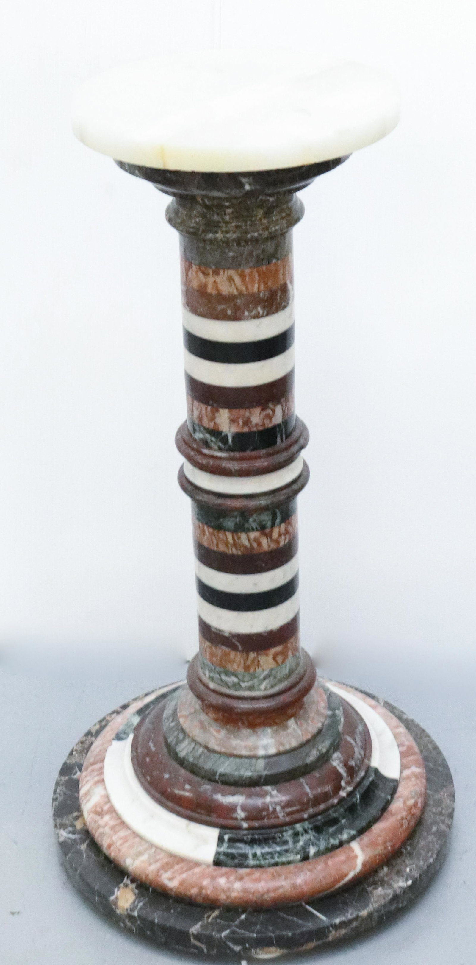 MIXED MARBLE PEDESTAL (1 of 4)