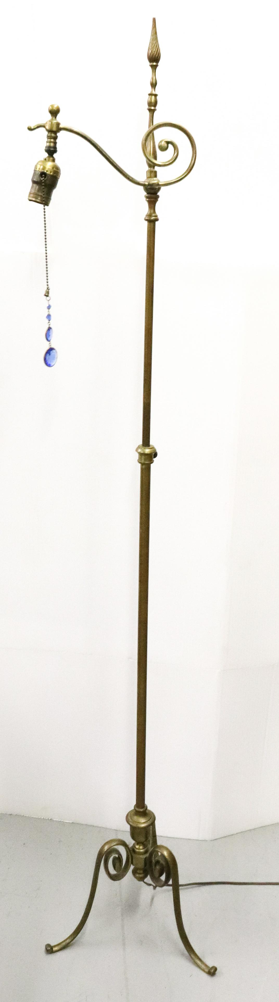 ART NOUVEAU BRASS FLOOR LAMP (1 of 4)