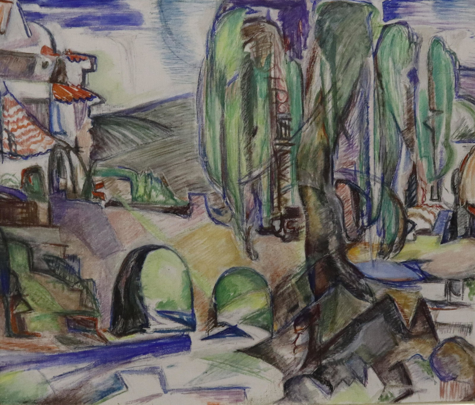 OIL ON CANVAS LANDSCAPE PAINTING (1 of 4)