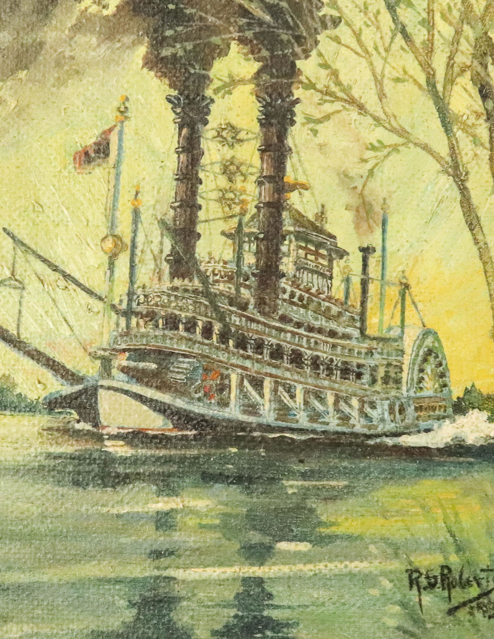 R.G. ROBERTS OIL ON BOARD PAINTING (1 of 4)