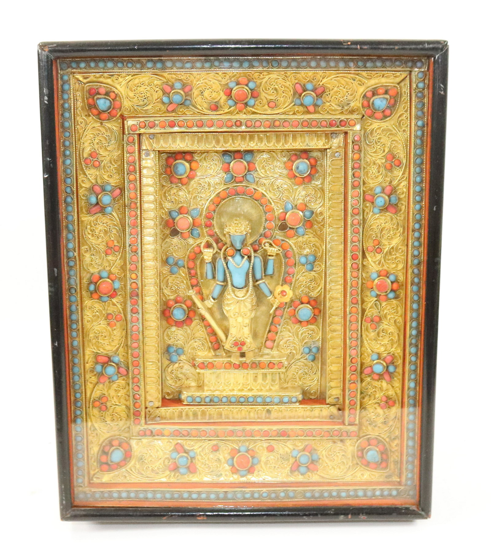 FRAMED SHADOW BOX FROM GRAND TOUR OF INDIA (1 of 2)