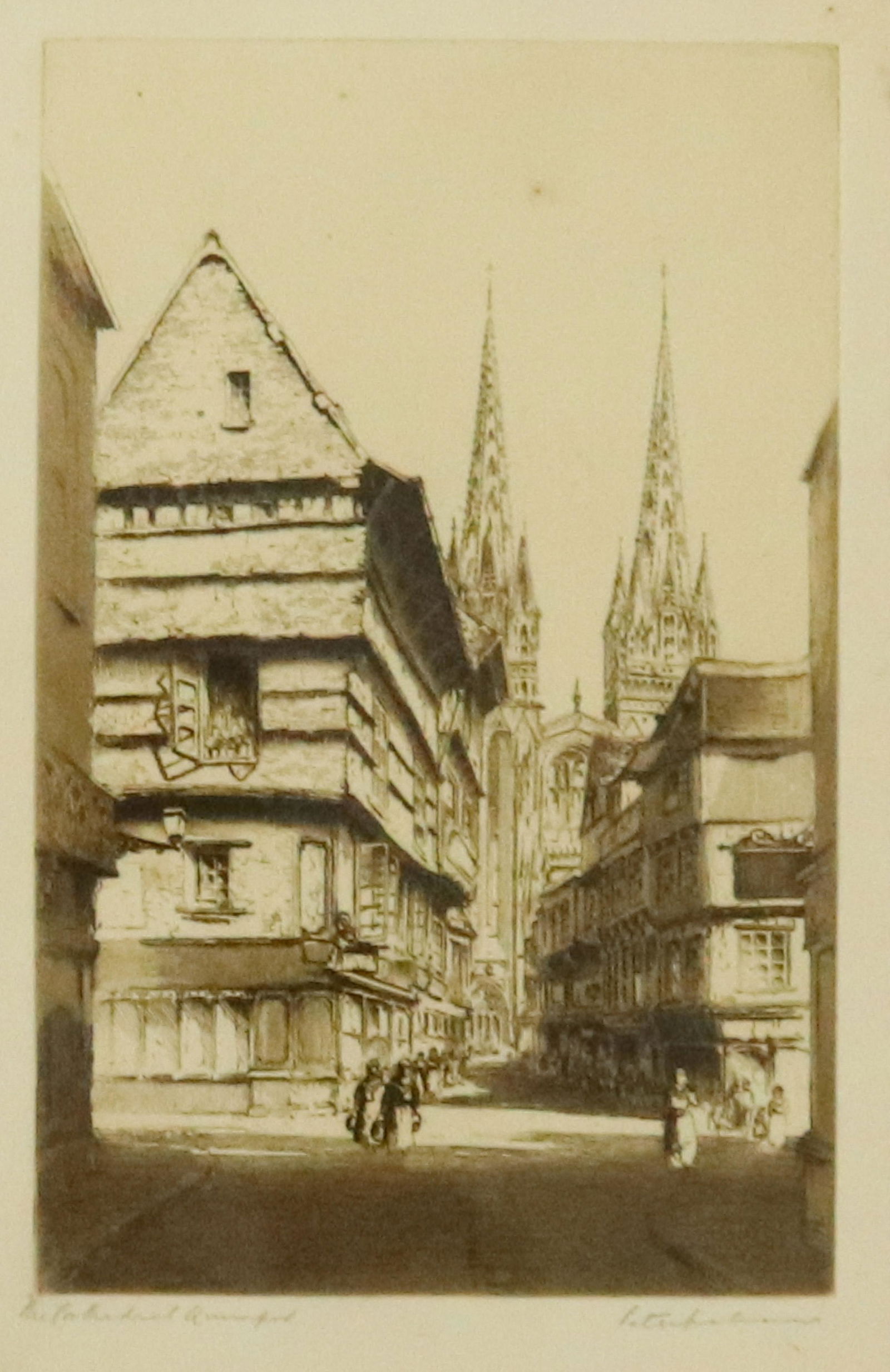 PRINT OF QUIMPER CATHEDRAL (1 of 5)