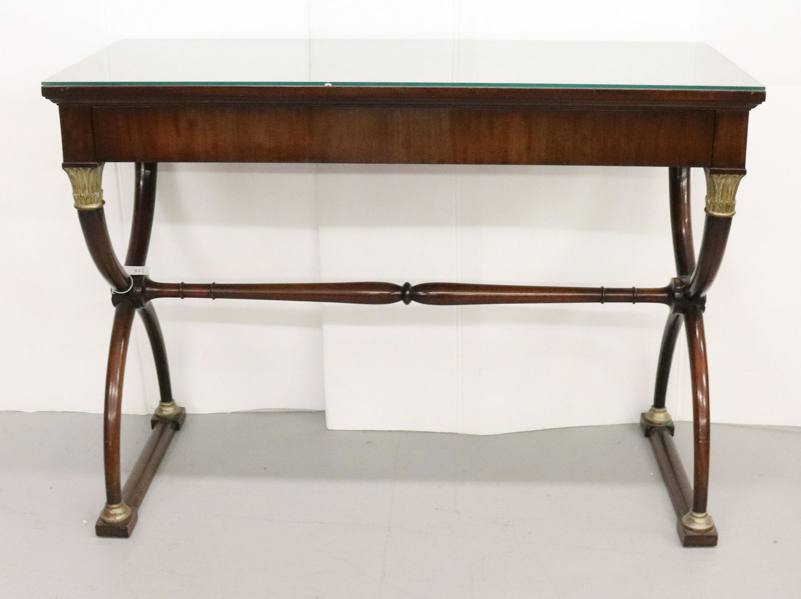 SIDE TABLE WITH GOLD PAINT HIGHLIGHTS (1 of 4)