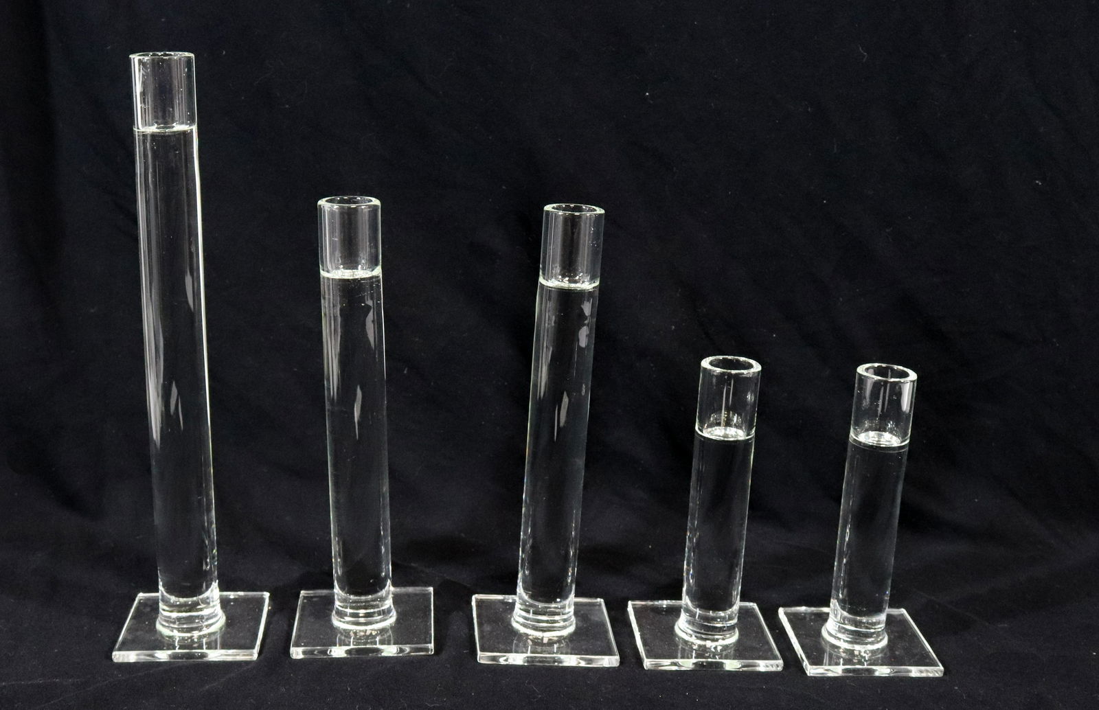 (5) GLASS VASES (1 of 2)