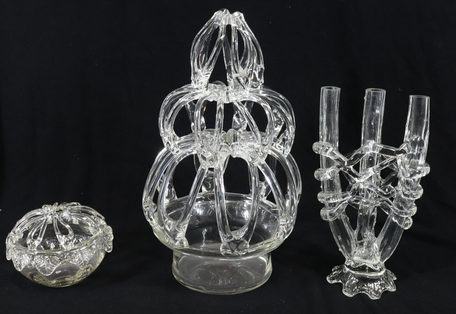 (3) BLOWN GLASS ITEMS (1 of 4)
