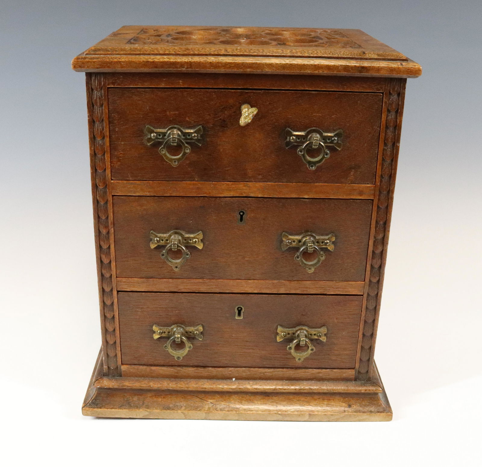 CARVED GOTHIC SMALL CHEST (1 of 4)