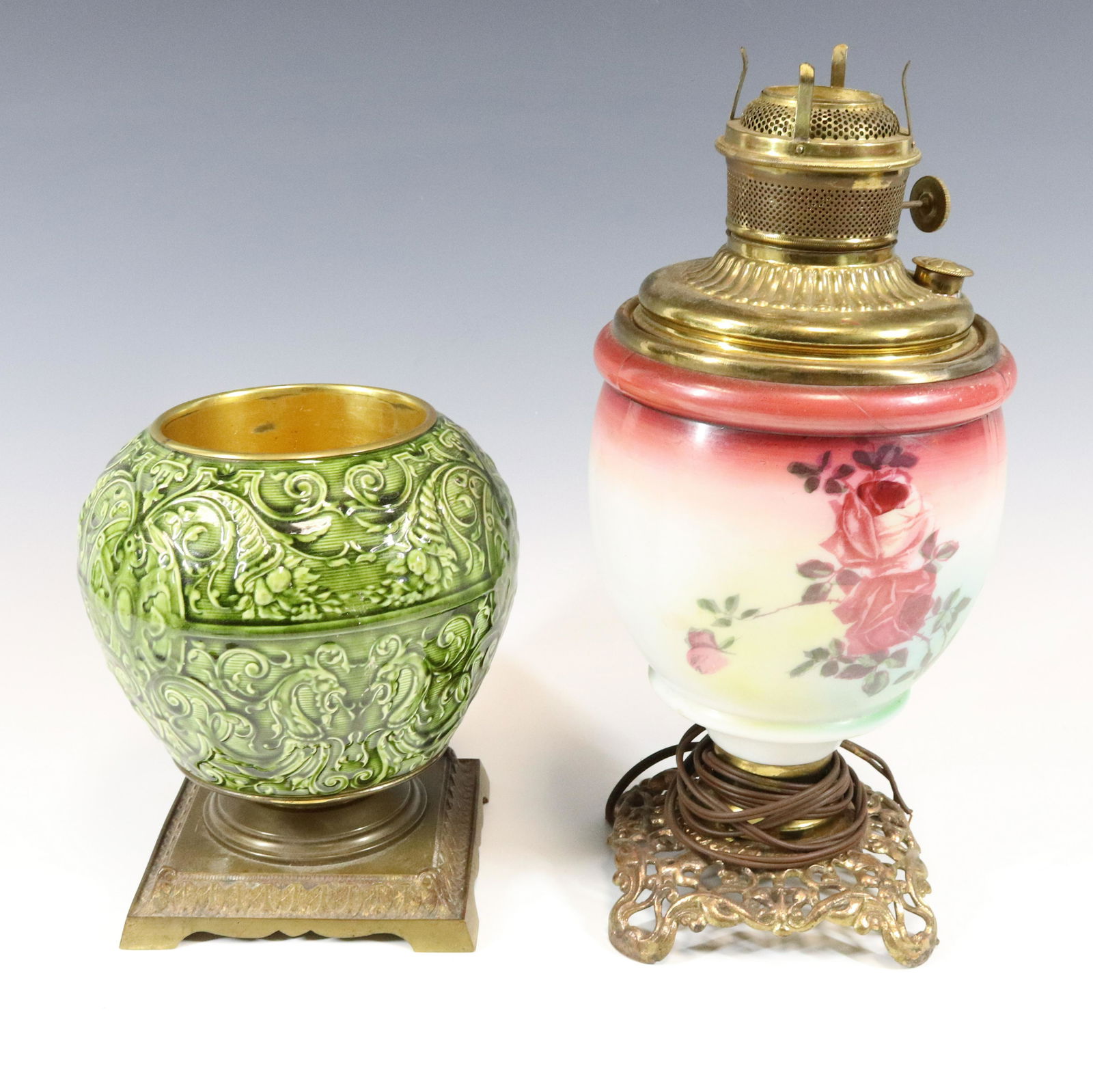 TWO OIL LAMP BASES (1 of 2)