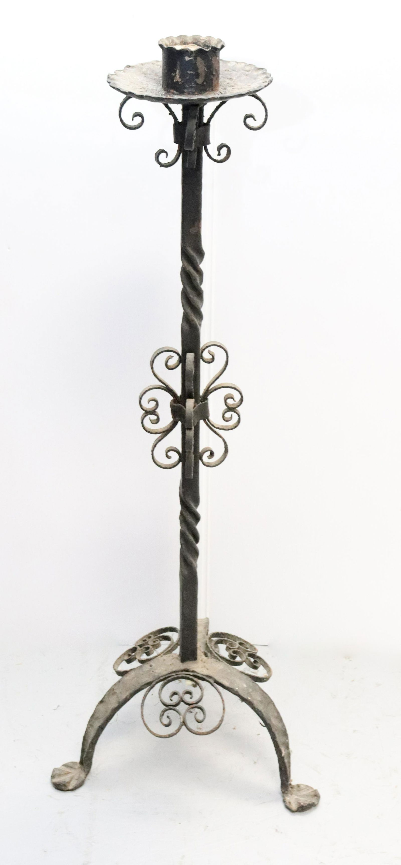 WROUGHT IRON FLOOR CANDLESTICK (1 of 3)