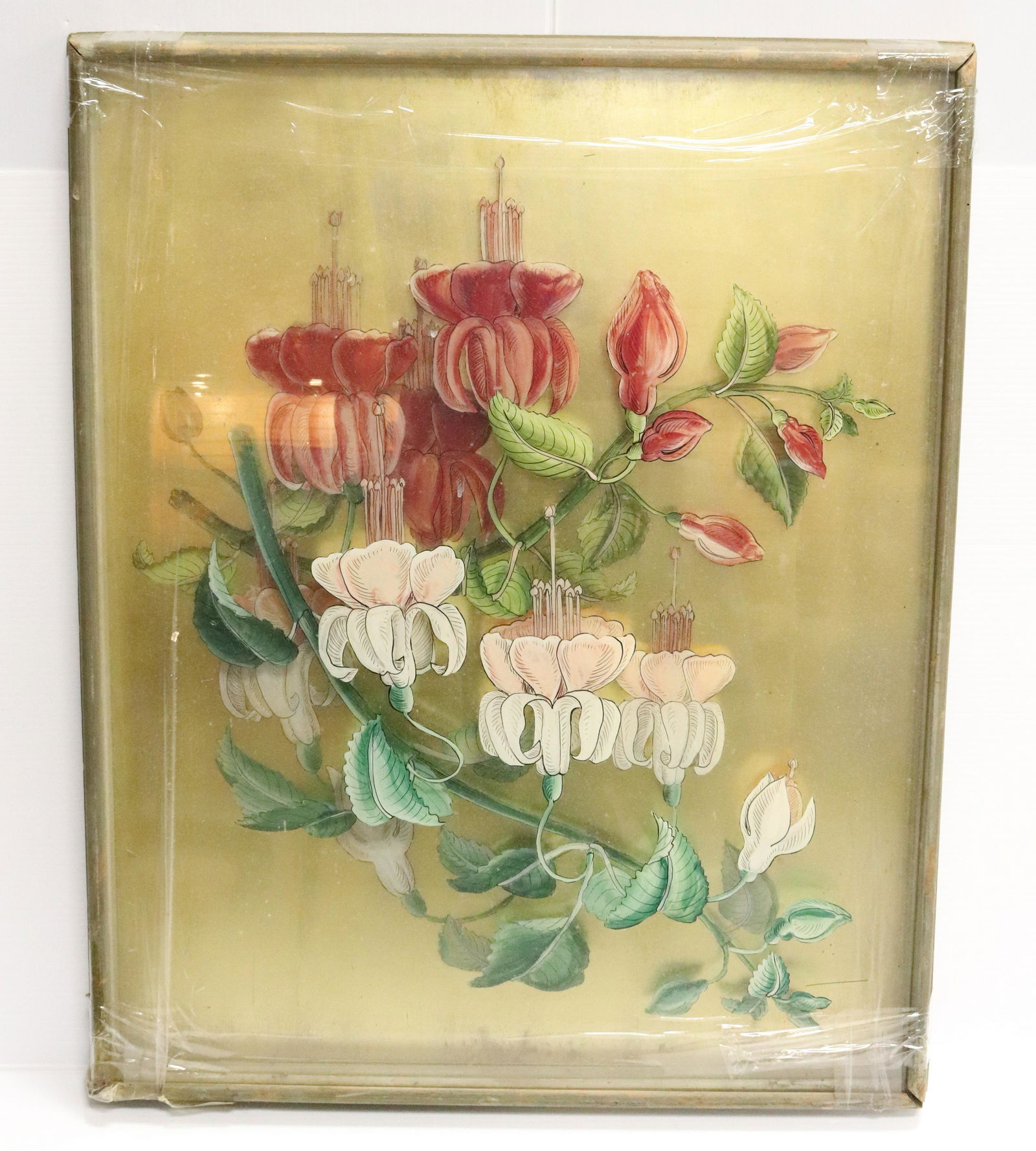 ART NOUVEAU PAINTING ON GLASS (1 of 4)