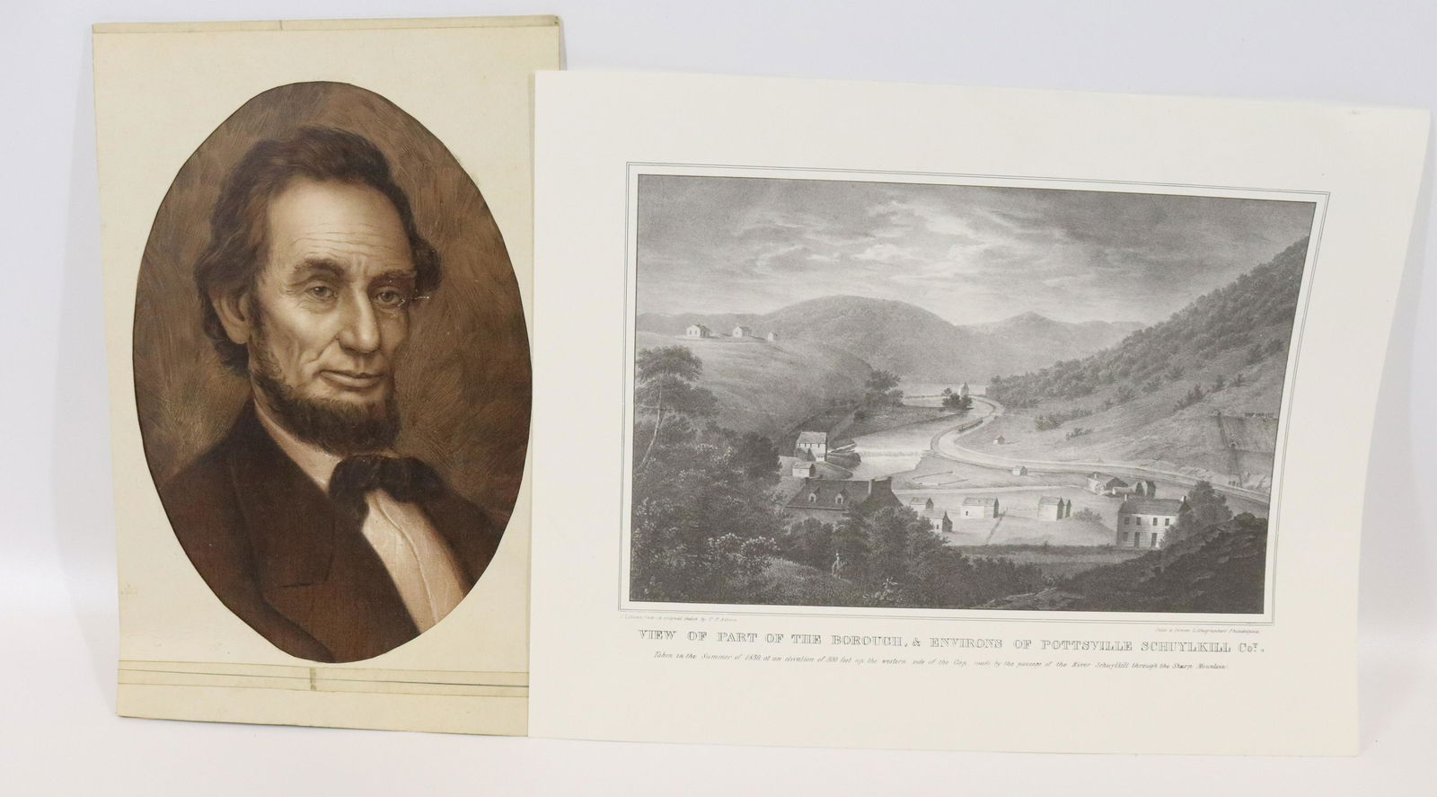 LITHOGRAPH ABRAHAM LINCOLN AND PRINT (1 of 3)