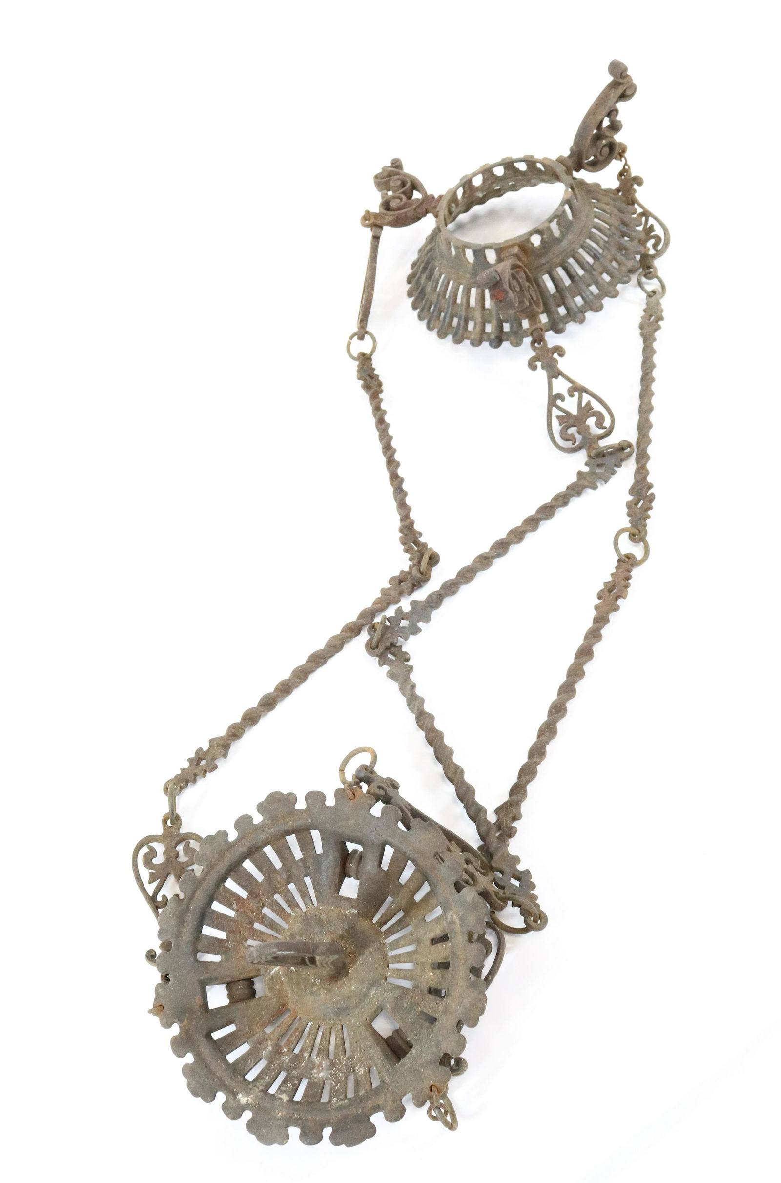 CAST IRON HANGING LAMP FRAME (1 of 3)