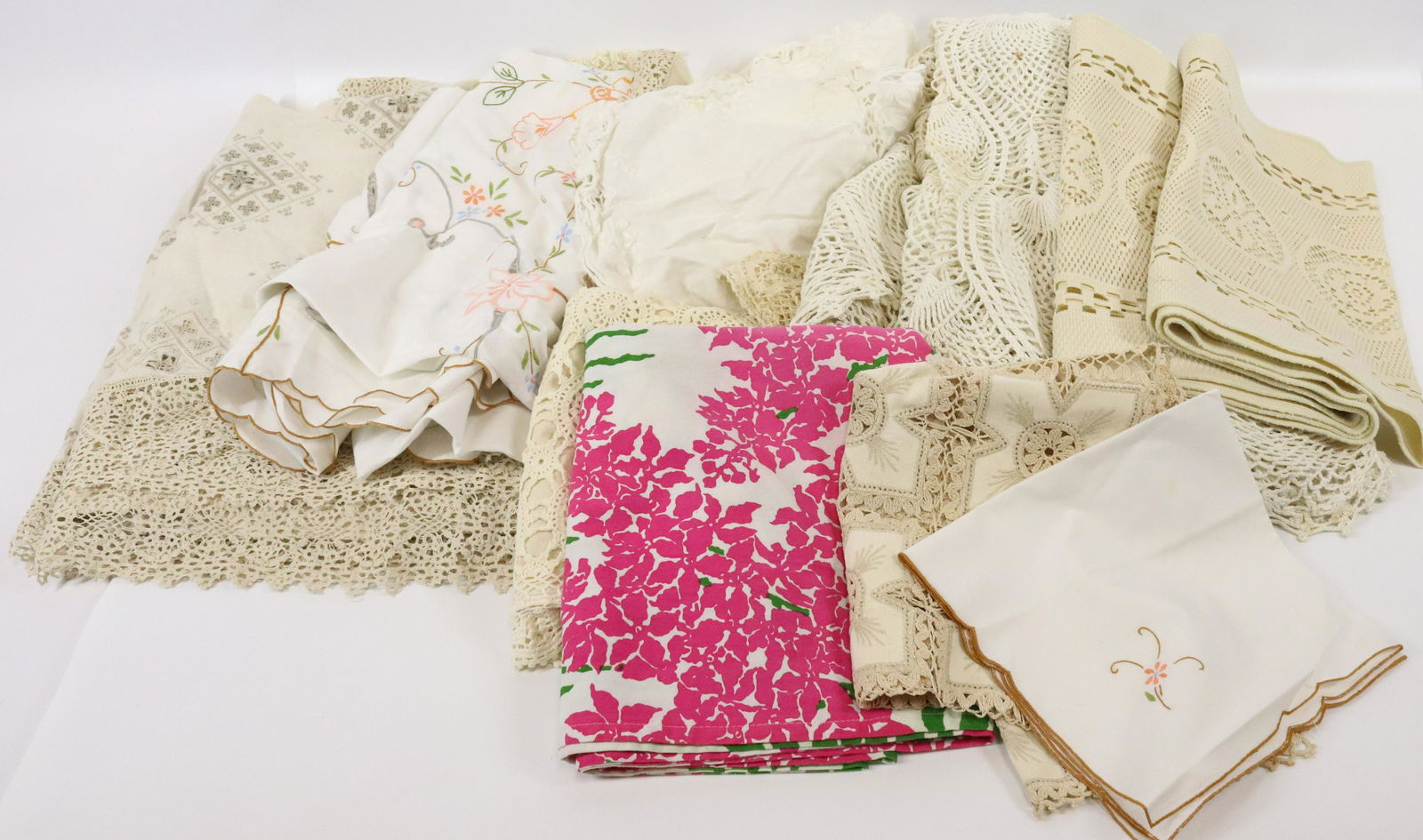 TWO LARGE TUBS OF LINENS (1 of 2)