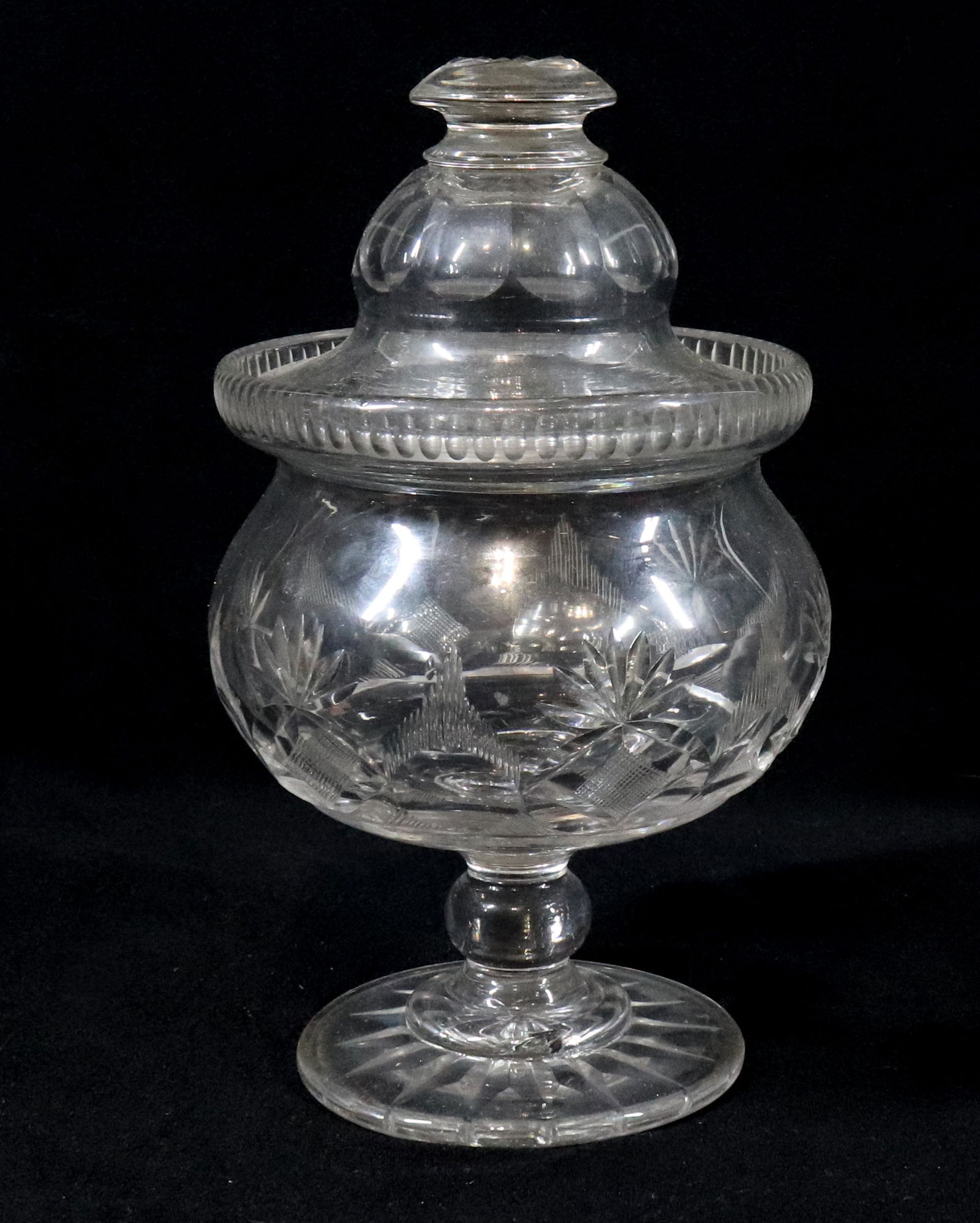 PITTSBURGH CUT GLASS SUGAR BOWL (1 of 5)