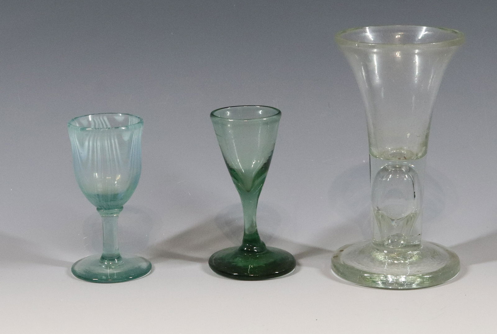 (3) EARLY GLASS STEMWARE (1 of 3)
