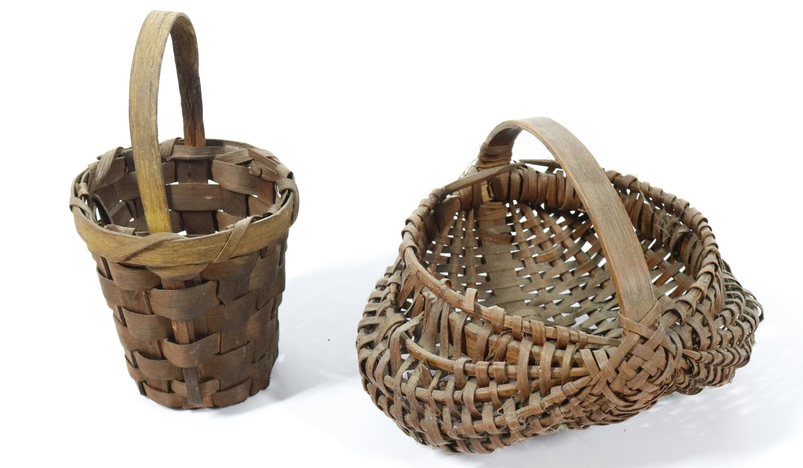 (2) ANTIQUE PETITE BASKETS (1 of 4)