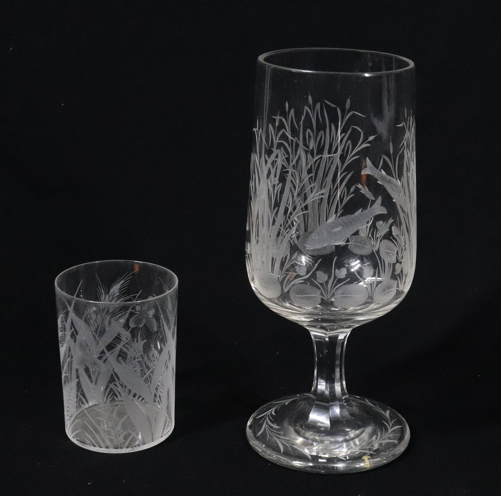 (2) ENGRAVED GLASS (1 of 4)