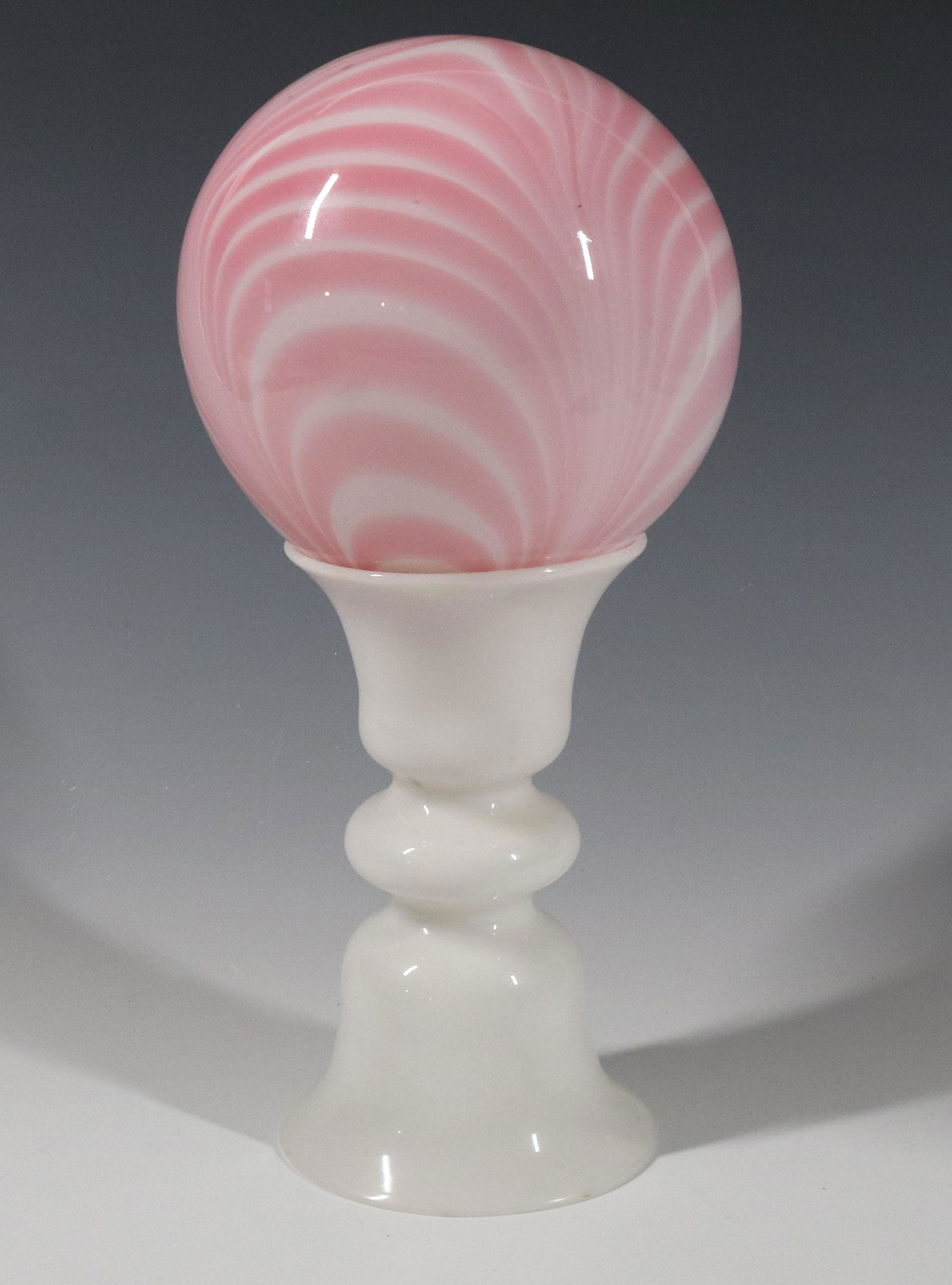 FREE BLOWN WITCH BALL AND STAND (1 of 6)