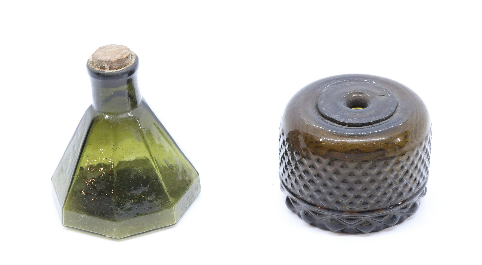 EARLY INKWELL AND BOTTLE (1 of 5)
