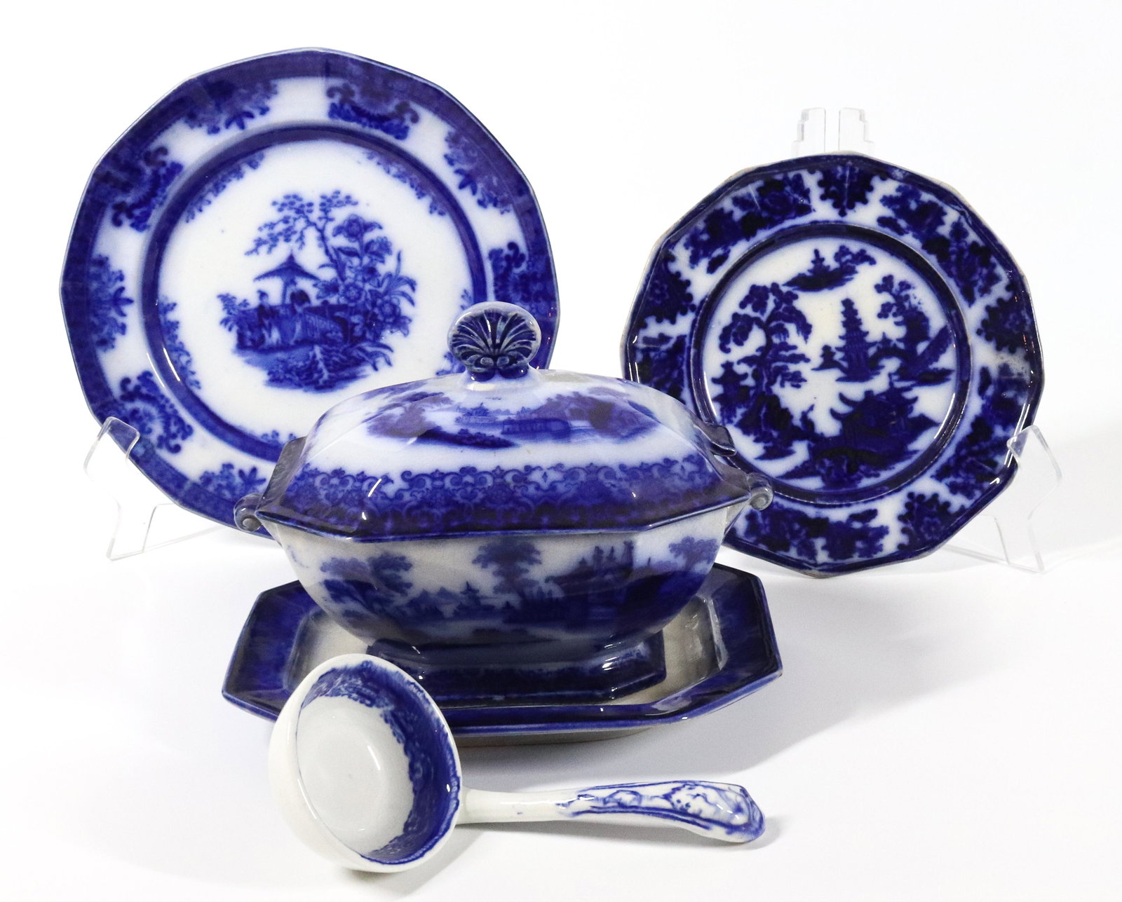 LOT OF FLOW BLUE (1 of 6)