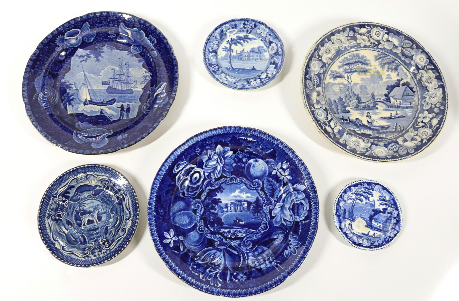 LOT OF HISTORICAL BLUE TRANSFERWARE (1 of 6)