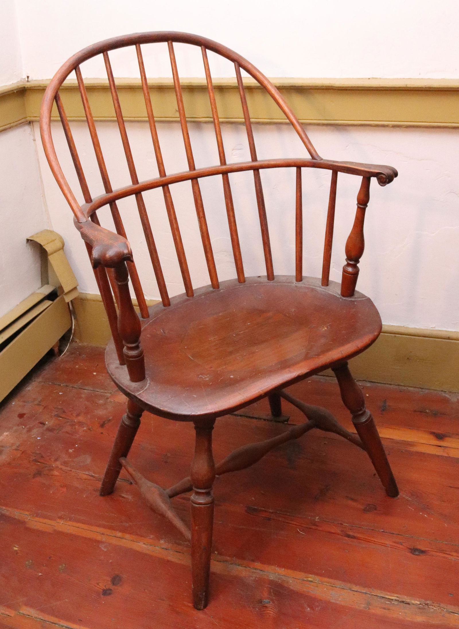 ANTIQUE SACK BACK WINDSOR CHAIR (1 of 4)