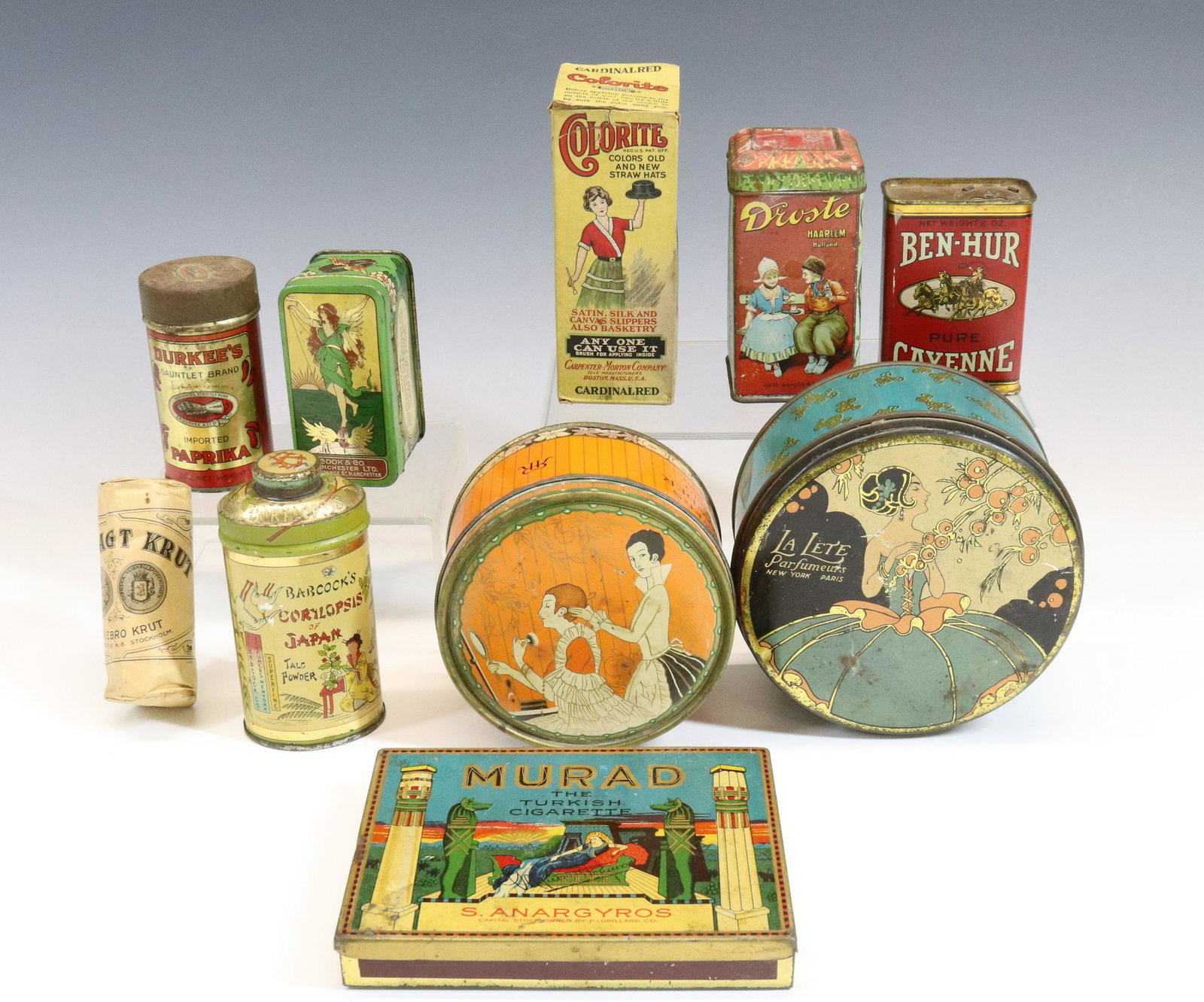LOT OF ADVERTISING TINS (1 of 3)