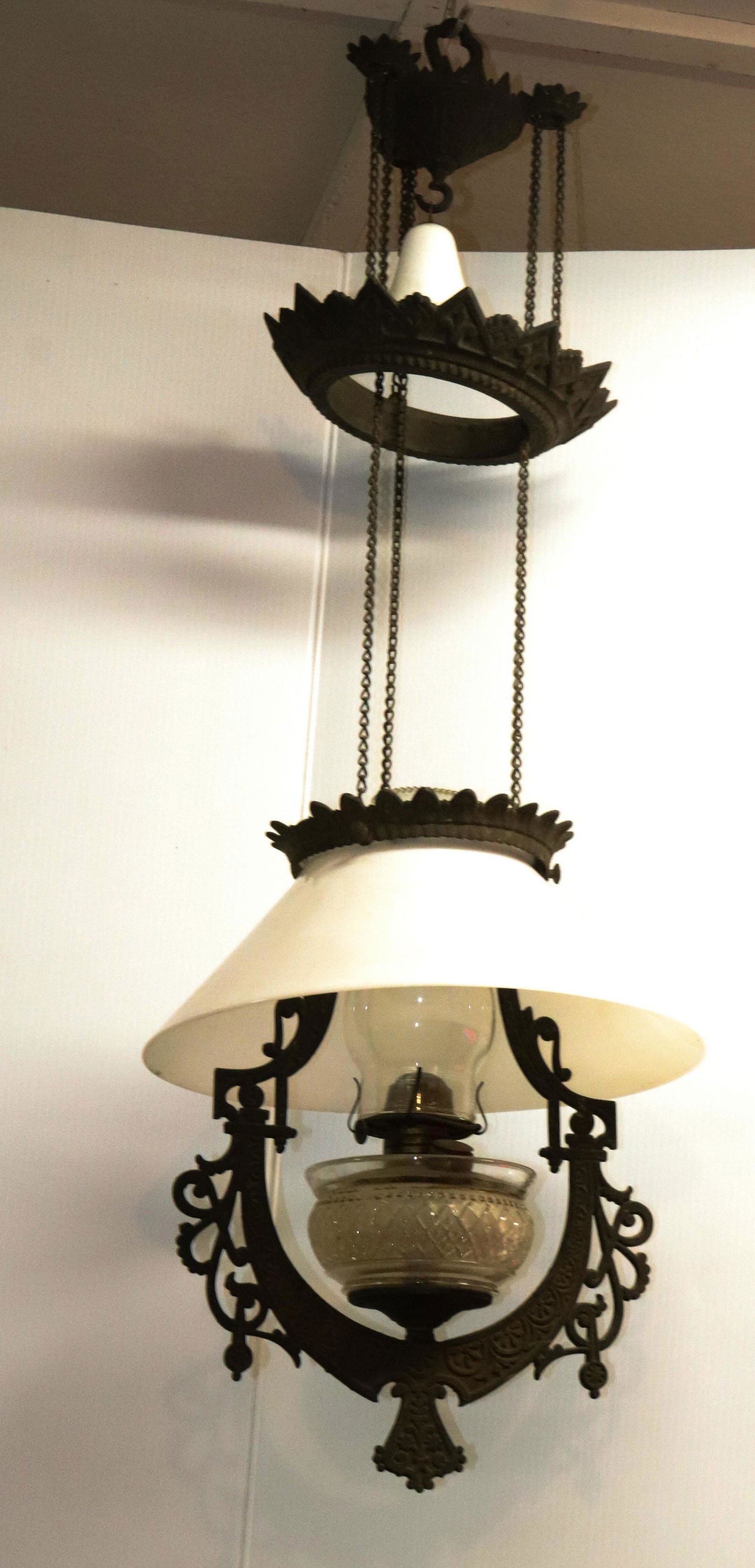 CAST IRON HANGING LAMP (1 of 4)