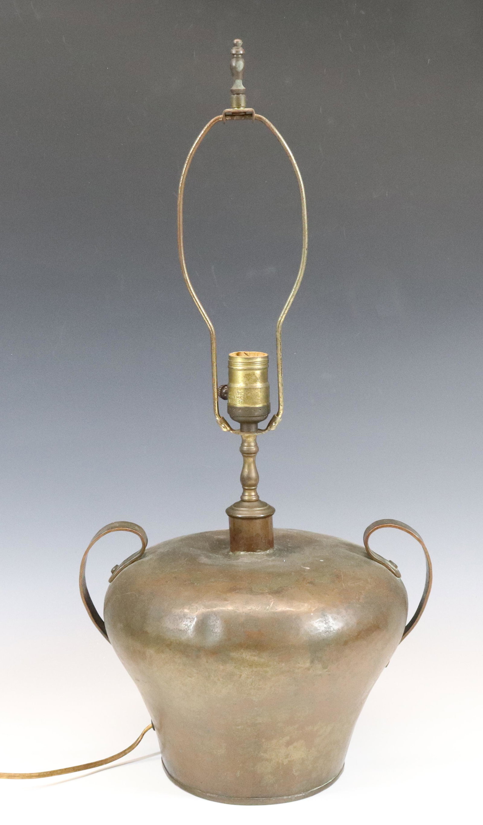 COPPER HANDLED VESSEL LAMP (1 of 4)