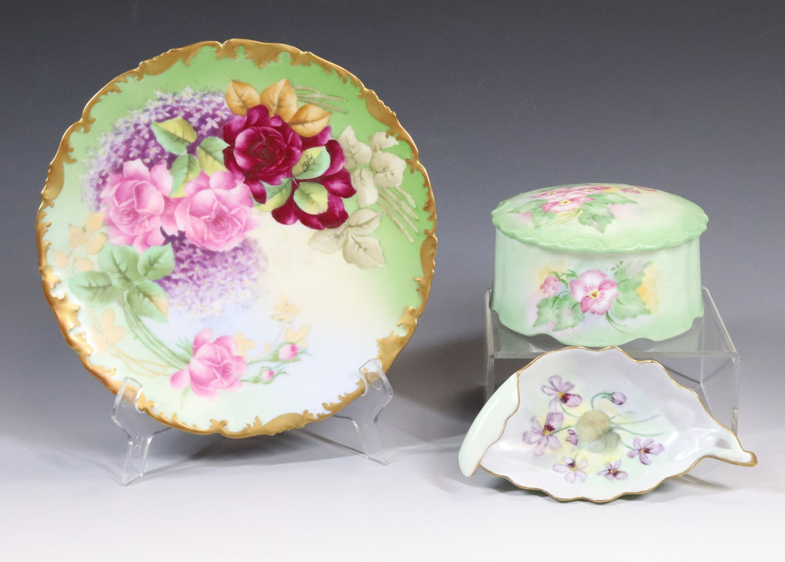 (3) HAND PAINTED PORCELAIN (1 of 3)