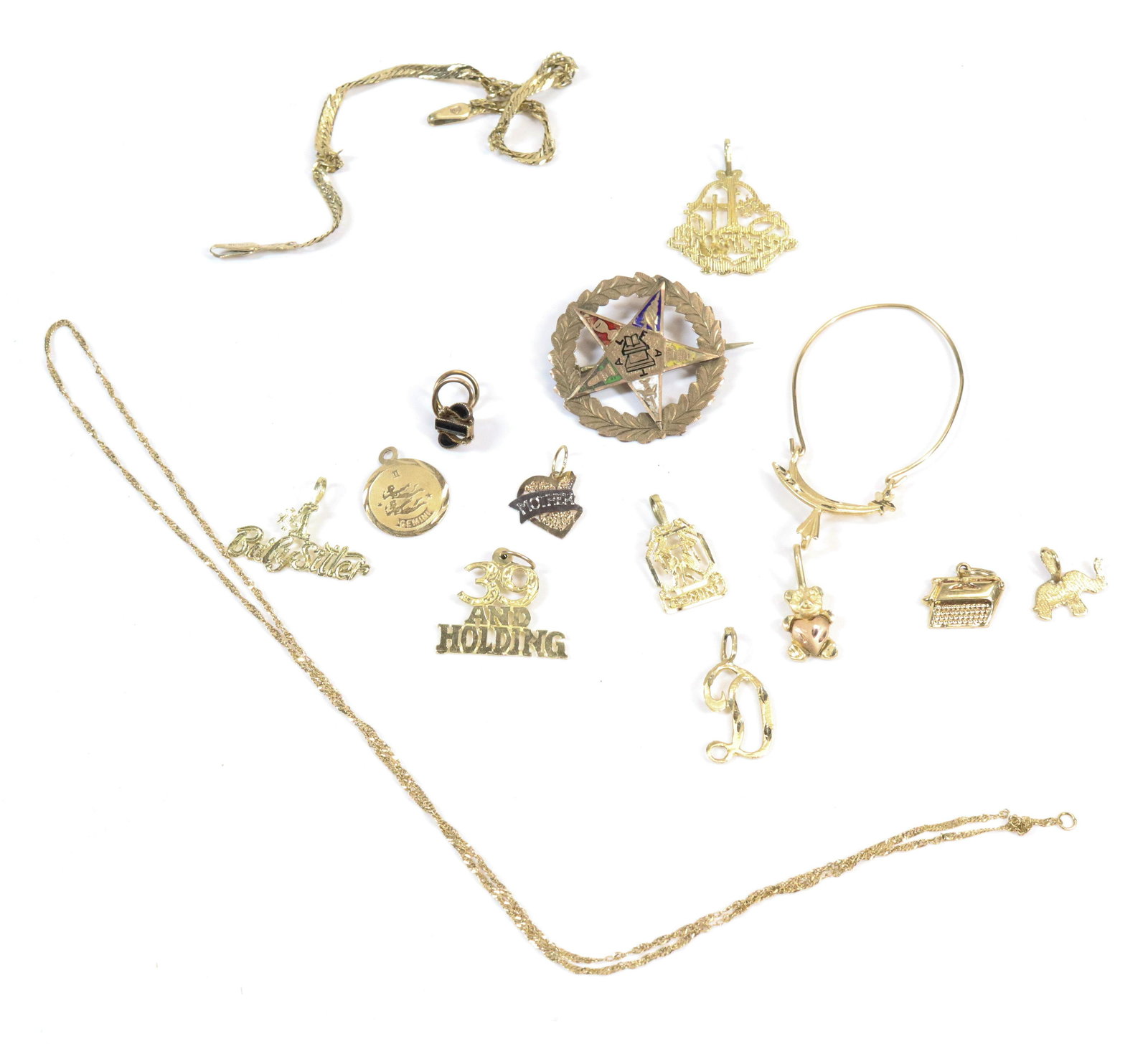 14K YELLOW GOLD CHARMS GROUPING (1 of 3)