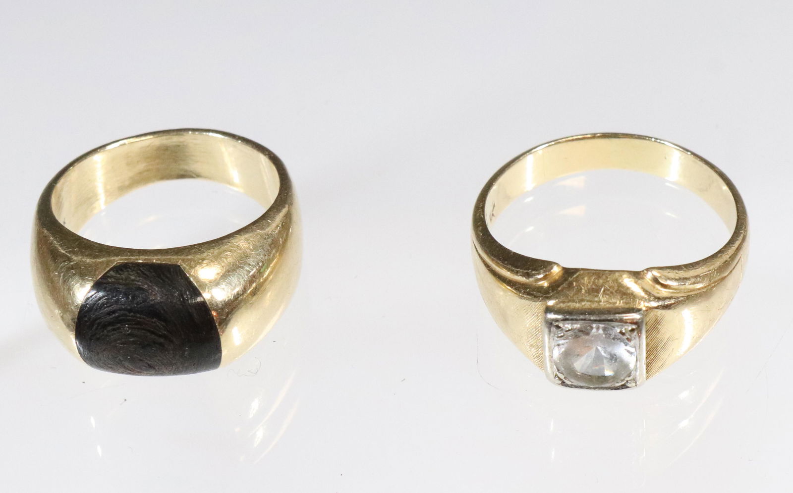 14K GOLD (2) MENS RINGS (1 of 5)