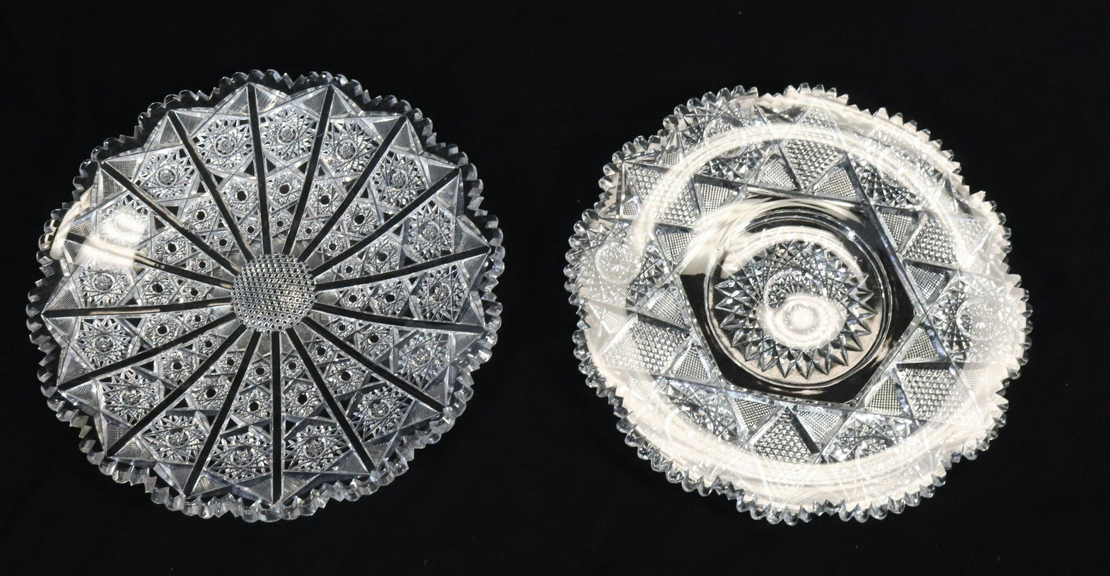 (2) AMERICAN BRILLIANT CUT GLASS PLATES (1 of 2)