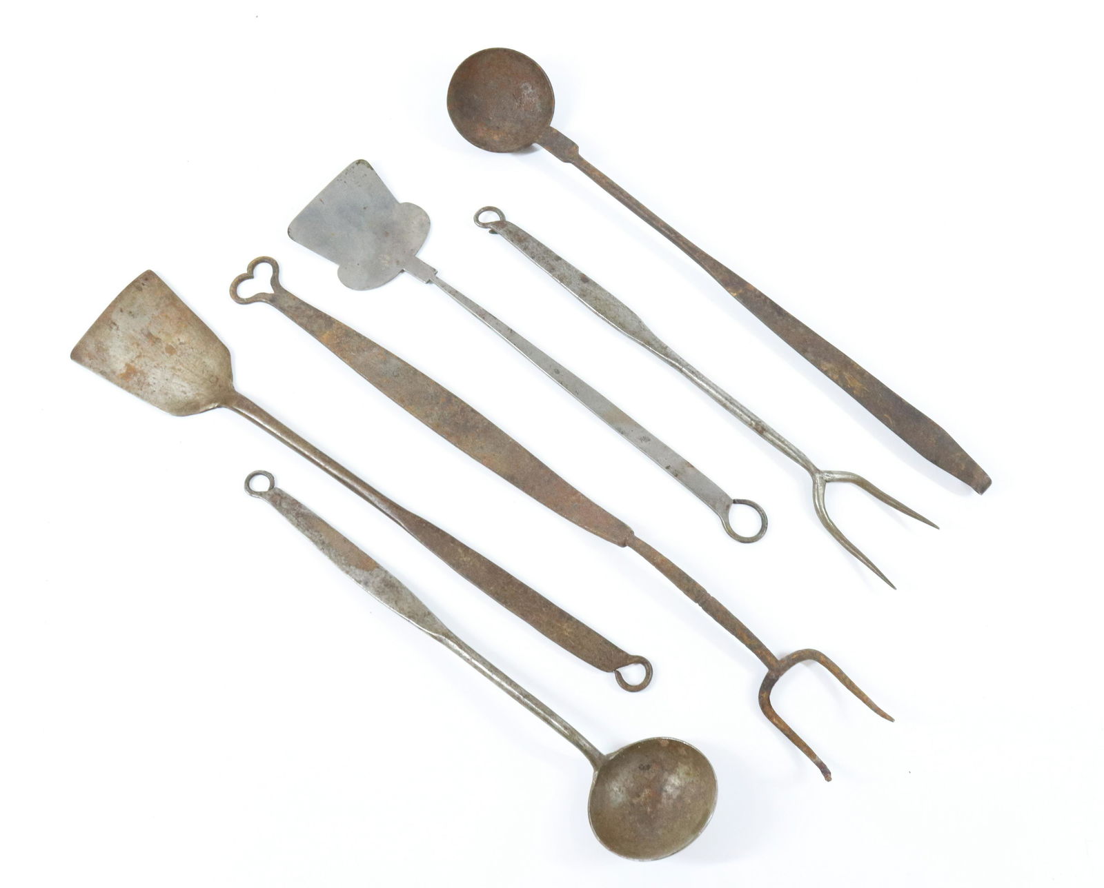 (6) WROUGHT IRON UTENSILS (1 of 3)