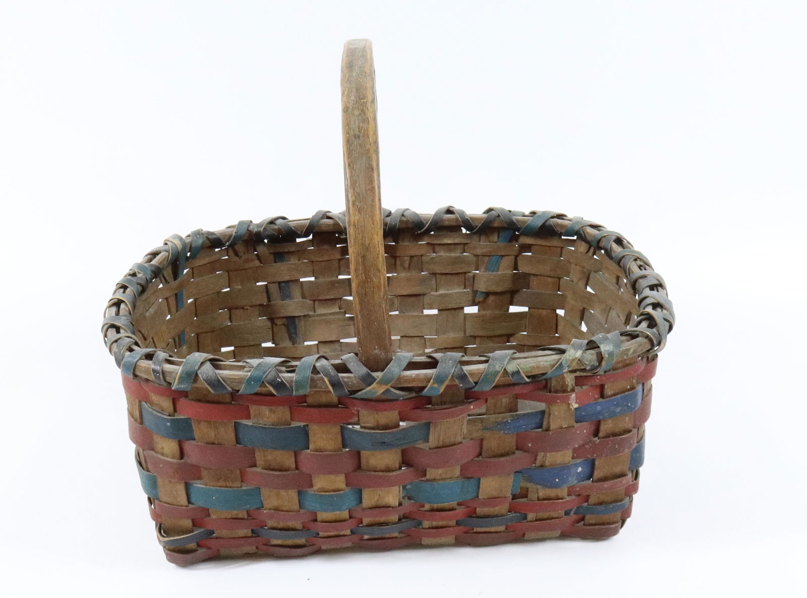 PAINTED WOVEN BASKET (1 of 4)