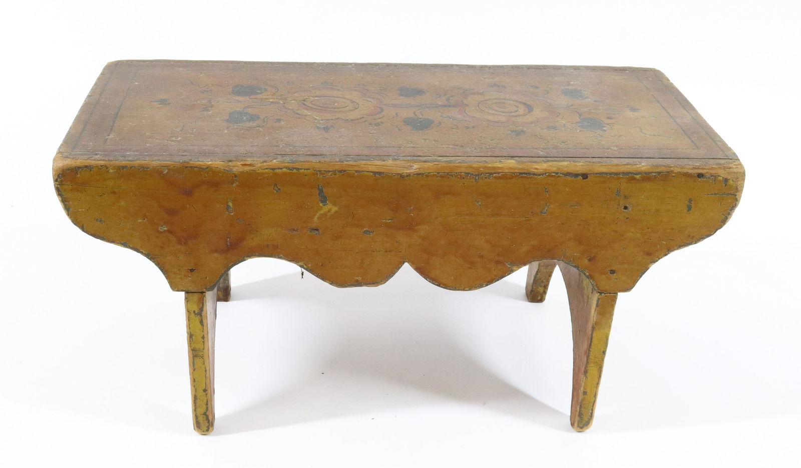 PAINT DECORATED FOOTSTOOL (1 of 3)